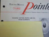 EMD Pointers 1966 August 8 Pleated cotton paper lube oil filter elements