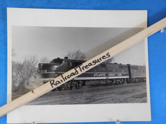 Photo Atlantic Coast Line Railroad Locomotive #518 8 X 10 B&W