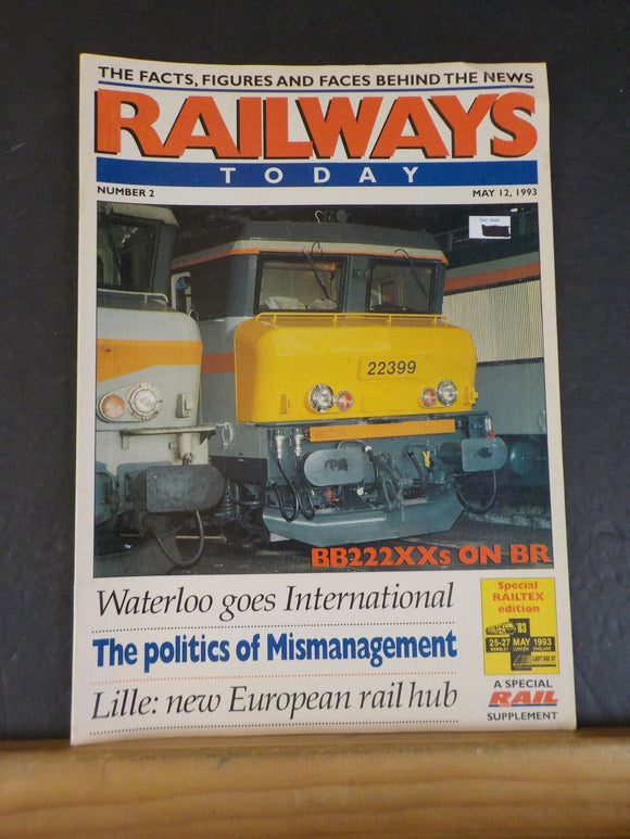 Railways Today 1993  May 12 #2 Waterloo goes International Lille rail hub