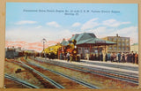 Postcard Paramounts Union Pacific Engine #58 w/ CNW turbine electric Sterling IL