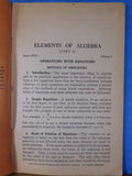 ICS Elements of Algebra #4073 D Part 4 Edition 1 1933 International Corresponden