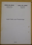 Data Appertaining to Light Rails and Fastenings 1904 reprint 1967