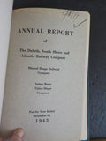 Duluth South Shore and Atlantic Railway Company Annual reports 1938-1944 HardCov