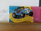 Jaycees California Blue Dune Buggy On Yellow Ribbon   PIN