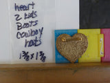 Jaycees Montana Heart 2 Kids In Boot & Large Blue Hats Howdy Partner Kids    PIN