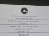 Railroad Employee Accident Investigation Report #152 Seaboard Cost Line