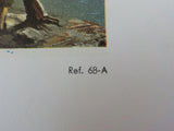 Renaissance Lithographic Print  E. Nadal Pesca 22 1/2X 19 inches