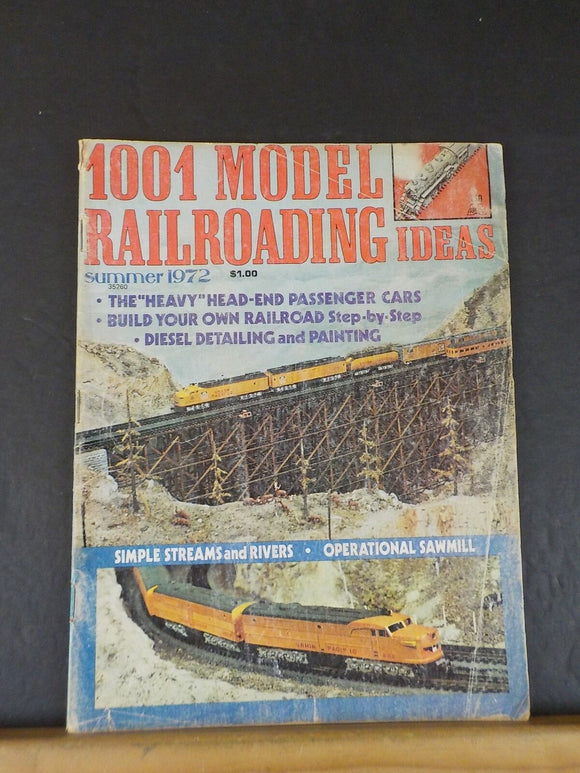 1001 Model Railroading Ideas 1972 Summer Operational sawmill Streams Rivers Pass