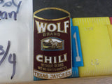 Jaycees Texas Wolfe Chili Can Maroon   PIN