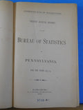 Pennsylvania Second Annual Report of Statistics 1873-1874 Hard Cover