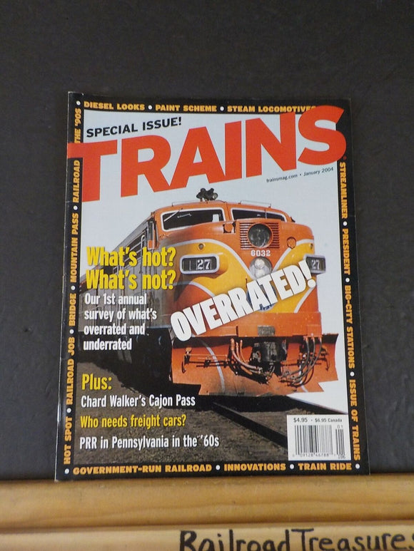 Trains Magazine 2004 January Overrated Who needs freight cars PRR in PA 1960s