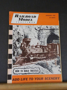 Railroad Model Craftsman Magazine 1960 January RMC Build trestles Add life to sc