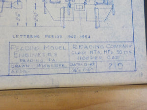 Blueprint Reading Class HTO, HTP 50-ton Hopper Car                Blueprint #210