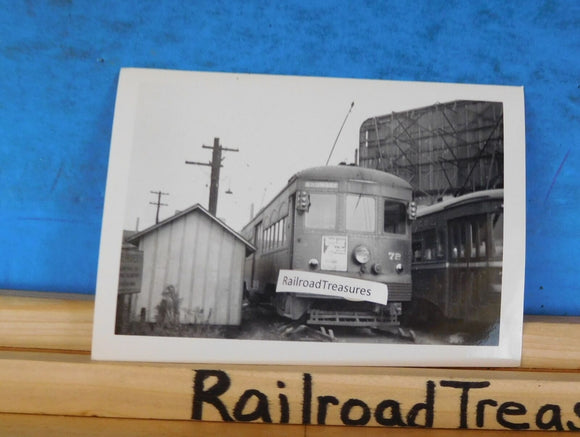 Photo Philadelphia Suburban Transportation #72  3.5x5 B&W Trolley Phila PA