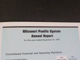 Missouri Pacific Railroad Annual Report 1972 FInancials Mergers