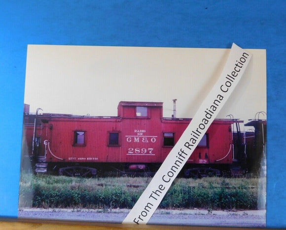 Photo Gulf Mobile & Ohio Caboose #2897  8X11 Color GM&O Jackson TN 1968