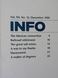 INFO Union Pacific Railroad 1980 December Employee UP The Mexican connection
