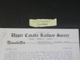 Upper Canada Railway Society Newsletter #156 January 1959 w/Supplement Metro's s