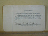 Pass Norfolk & Western Railway Annual Employee Pass 1920 #A15759 WIFE