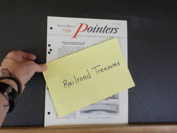 EMD Pointers 1958 November 11 Traction moror gear case metal backed felt seals