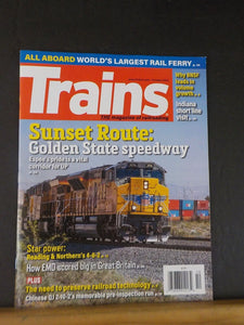 Trains Magazine 2022 October Sunset Route Largest rail ferry R&N 4-6-2