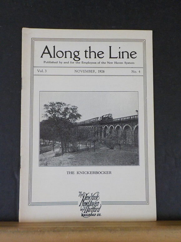 Along the Line 1926 November  New York New Haven & Hartford Employee Magazine