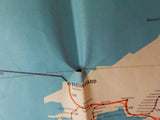 Map British Rail Passenger Network 1977 International Passenger Network