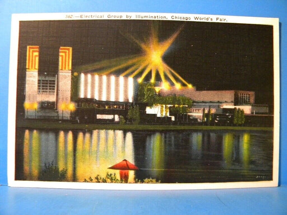 Postcard Electrical Group by Illumination Chicago World's Fair 1933