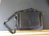 Bellerose Leather Purse Briefcase Attache Black Vintage