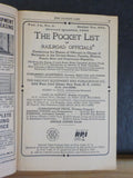 Pocket List of Railroad Officials #294 1968 2nd quarter