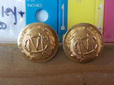 Button Micigan Central Lot of 2  MC Lilley Gold in color large