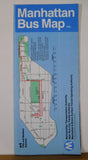 Map Manhattan Bus Map 1991 New York City Transit Authority Foldout map