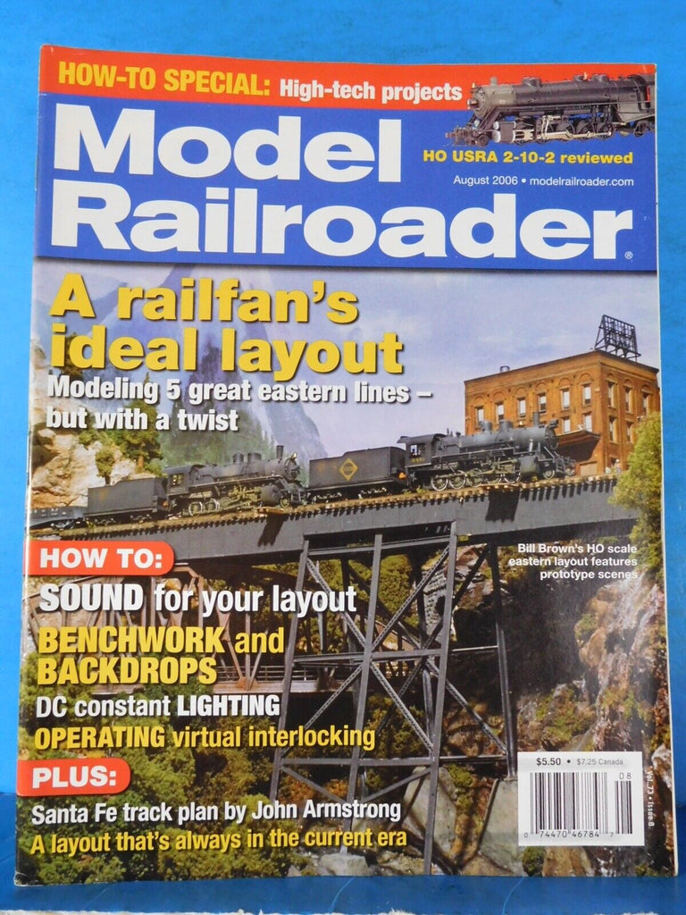 Model Railroader Magazine 2006 August Layout sound Benchwork Backdrops ...