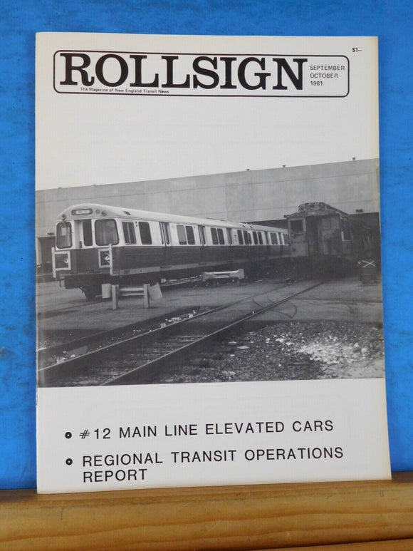 Rollsign Magazine of New England Transit News 1981 September October