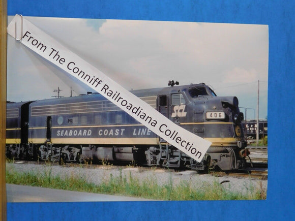 Photo Seaboard Coast Line Locomotive #406 8X11.5 Color biRMIINGHAM al 1969