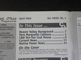 Chesapeake and Ohio Historical Magazine 2000 April C&O HS PM Caboose Beaver Vall