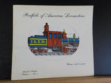 Portfolio of American Locomotives Limited Edition Vol. 1 No. 1  Circa 1870-1880