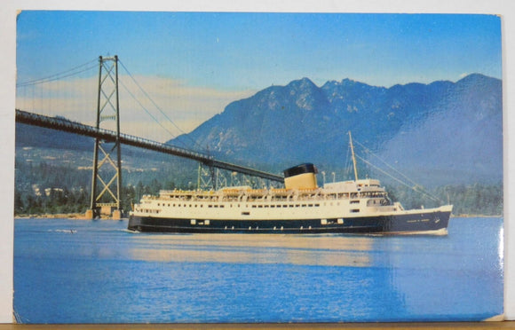 Postcard C.P.R. Princess of Nanaimo Postmarked 1956 Victoria B.C.