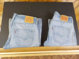 Levi's 501 Men's distressed jeans Button Fly 31 X 34  TWO PAIR well worn