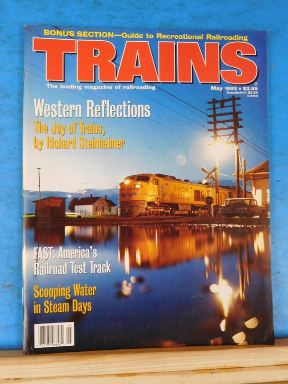 Trains Magazine 1993 May Western Reflections Scooping water in steam days