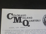 Colorado Midland Quarterly #15 1984 August J.C. Vining May BE Promoted