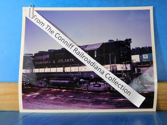 Photo Savannah & Atlanta Locomotive #2713 8X10 Color Birmingham Ala 1970
