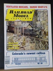 Railroad Model Craftsman Magazine 1988 September Colorado's newest railbux