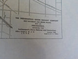 Indianapolis Union Ry Co Annual Report 1955 150th annual report fold out map