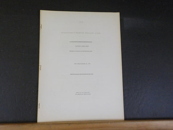 Pennsylvania-Reading Seashore Lines annual report 1947