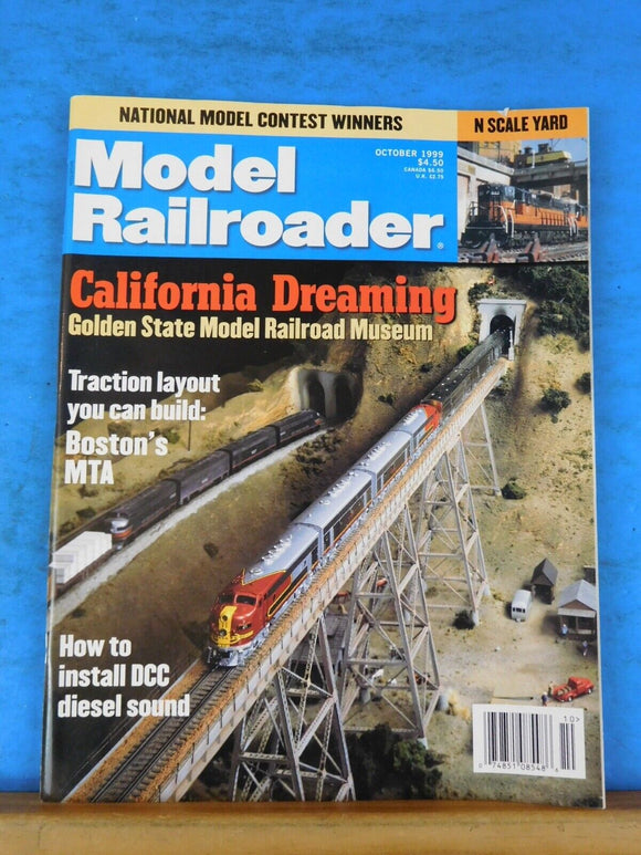 Model Railroader Magazine 1999 October Boston's MTA California dreaming DCC dies