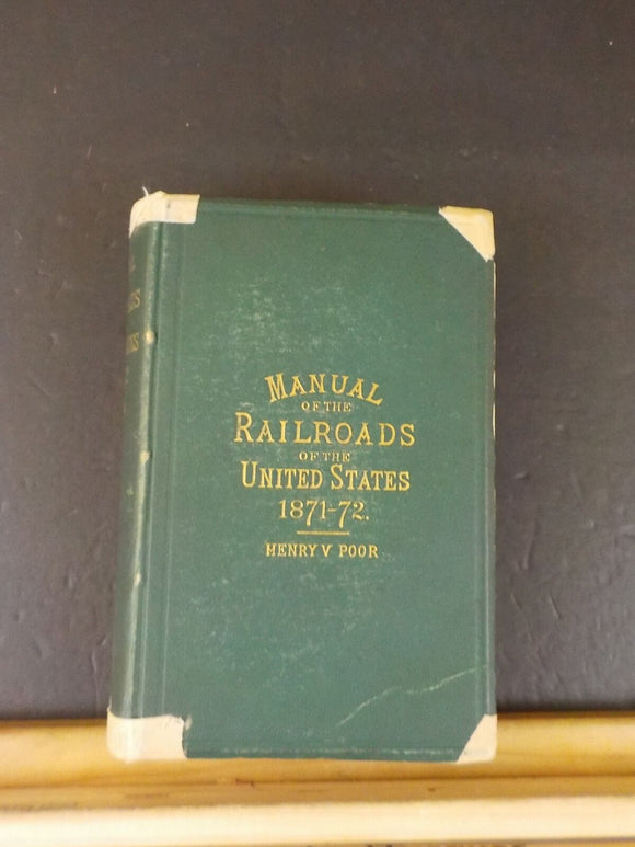 Poor's Manual of Railroads 1871-1872  History rolling stock more