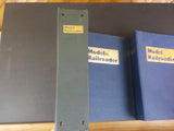 Model Railroader Magazine Binders 5 approx 3 inch binders with rods Blue USED