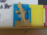 Jaycees Illinois Female Railsplitter, Black Nude   1982      PIN