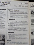 Railroad Model Craftsman Magazine 1994 July TTX Depressed center flat Autorack m